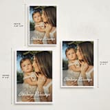 "Scripted Greeting" - Holiday Cards in Snow by Devika Keskar - Formats Available