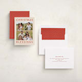 "Chic Blessings" - Holiday Cards in Poinsettia by Carolyn MacLaren - Assembled