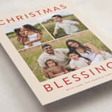 "Chic Blessings" - Holiday Cards in Poinsettia by Carolyn MacLaren - Detail