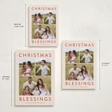 "Chic Blessings" - Holiday Cards in Poinsettia by Carolyn MacLaren - Formats Available