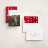 "Minimal Type" - Holiday Cards in Cardinal by Owl and Toad - Assembled