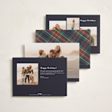 "Christmas tartan" - Holiday Cards in Flannel by Wildfield Paper Co - Back of Card Options
