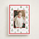 "Little Trees" - Holiday Cards in Candy Cane by Corinne Malesic - Front