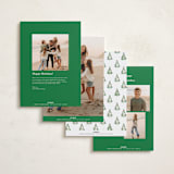 "Little Trees" - Holiday Cards in Candy Cane by Corinne Malesic - Back of Card Options