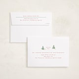 "Little Trees" - Holiday Cards in Candy Cane by Corinne Malesic - FREE Recipient Addressing