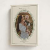 "Classic Oval Frame" - Holiday Cards in Champagne by Studio Suku - Folded Card