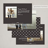 "Moment in Time" - Holiday Cards in Coal by That Girl Press - Back of Card Options