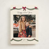 "Merry Mantle" - Holiday Cards in Berry by Ashley Iwafuchi - Front