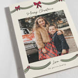 "Merry Mantle" - Holiday Cards in Berry by Ashley Iwafuchi - Detail