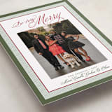 "Merry Striped Frame" - Holiday Cards in Holly Jolly by Alston Foster - Detail