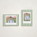 "Christmas stripe" - Holiday Cards in Sage by Sara Hicks Malone - Photo Orientation Options