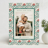 "Tapestry Holiday" - Holiday Cards in Emerald by Chris Griffith - Front