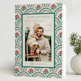 "Tapestry Holiday" - Holiday Cards in Emerald by Chris Griffith - Folded Card
