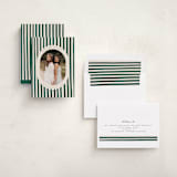 "Vintage Stripes" - Holiday Cards in Pine Needle by Teju Reval - Assembled