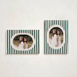 "Vintage Stripes" - Holiday Cards in Pine Needle by Teju Reval - Photo Orientation Options