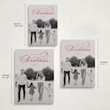 "Swirl Script" - Holiday Cards in Candy Cane by Everett Paper Goods - Formats Available