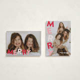"Stacked" - Holiday Cards in Peppermint by Olivia Williams - Photo Orientation Options