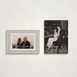 "Holiday in Type" - Holiday Cards in Snow by Design Lotus - Photo Orientation Options