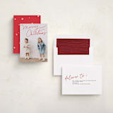 "Off Script" - Holiday Cards in Cherry by Annie Clark - Assembled