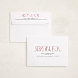 "Tallest Greeting" - Holiday Cards in Snow by Owl and Toad - FREE Recipient Addressing