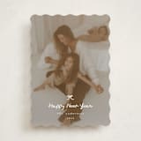 "Written Sentiment" - Holiday Cards in Snow by Ashley Iwafuchi - Front