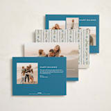 "Christmas Gift" - Holiday Cards in Blue Jay by Paper Sun Studio - Back of Card Options