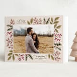 "Verdancy" - Holiday Cards in Plum by Kimberly Morgan - Folded Card