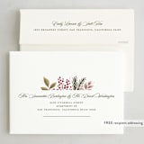"Verdancy" - Holiday Cards in Plum by Kimberly Morgan - FREE Recipient Addressing