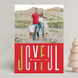 "Festive Type" - Holiday Cards in Candied Apple by Olivia Raufman - Front