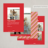 "Festive Type" - Holiday Cards in Candied Apple by Olivia Raufman - Back of Card Options