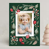 "Beautiful Border" - Holiday Cards in Spruce by Makewells - Front