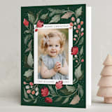 "Beautiful Border" - Holiday Cards in Spruce by Makewells - Folded Card