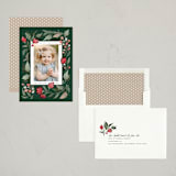 "Beautiful Border" - Holiday Cards in Spruce by Makewells - Assembled
