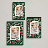 "Beautiful Border" - Holiday Cards in Spruce by Makewells - Formats Available