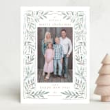 "Foliage Framing" - Holiday Cards in Sage by Petra Kern - Front
