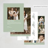 "Foliage Framing" - Holiday Cards in Sage by Petra Kern - Back of Card Options