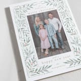"Foliage Framing" - Holiday Cards in Sage by Petra Kern - Detail