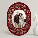 "Folksy Christmas" - Holiday Cards in Mulled Wine by Brooke Chandler - Front
