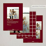 "Folksy Christmas" - Holiday Cards in Mulled Wine by Brooke Chandler - Back of Card Options