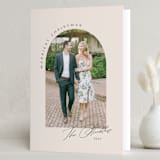 "Simplest Arch" - Holiday Cards in Ecru by Erica Krystek - Folded Card