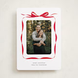 "Bow" - Holiday Cards in Crimson by Olivia Kanaley Inman - Front