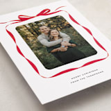 "Bow" - Holiday Cards in Crimson by Olivia Kanaley Inman - Detail
