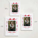 "Bow" - Holiday Cards in Crimson by Olivia Kanaley Inman - Formats Available