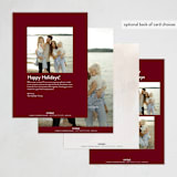 "Elegant Edge" - Holiday Cards in Berry by Nicoletta Savod - Back of Card Options