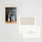 "Classic Script" - Holiday Cards in Cream by Nicole Walsh - Assembled