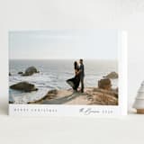 "Minimal Edge" - Holiday Cards in Cloud by Nicole Walsh - Folded Card