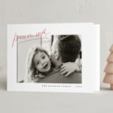 "Peaceful Handlettering" - Holiday Cards in Sleigh by Up Up Creative - Folded Card