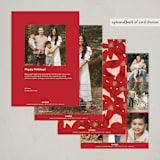 "Festively Floral" - Holiday Cards in Crimson by Carrie Moradi - Back of Card Options