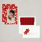 "Festively Floral" - Holiday Cards in Crimson by Carrie Moradi - Assembled