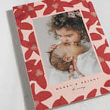 "Festively Floral" - Holiday Cards in Crimson by Carrie Moradi - Detail